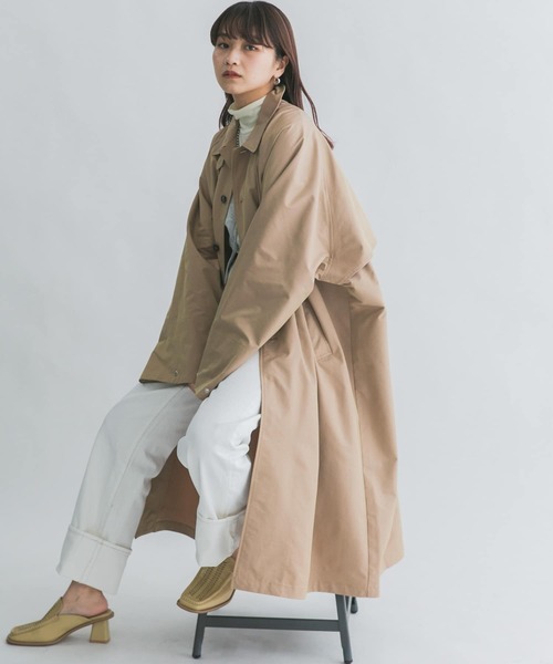 KBF（ケービーエフ） ステンカラーコート ONE カーキ レディース
