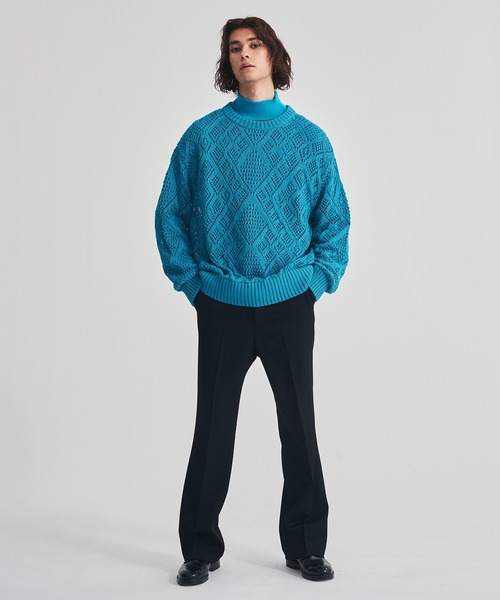 【上品】 LiNoH 「LiNoH」 Yahoo ZOZOTOWN : メンズ ブルー 1 長袖ニット トップス