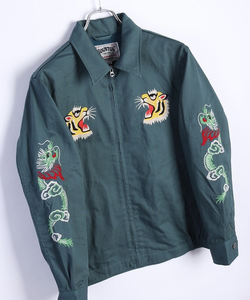 HOUSTON（ヒューストン） ブルゾン アウター ハリントンジャケット 虎