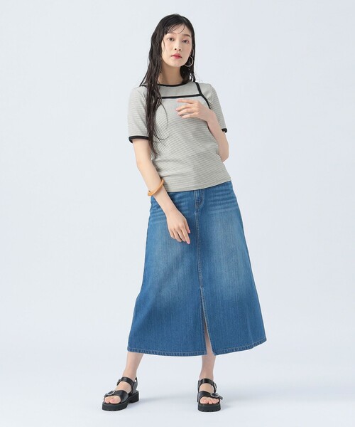 tシャツ 「セットアイテム」ボーダーTEE×キャミSET レディース セットアイテム】ボーダーTEE×キャミSET | Kastane(カスタネ