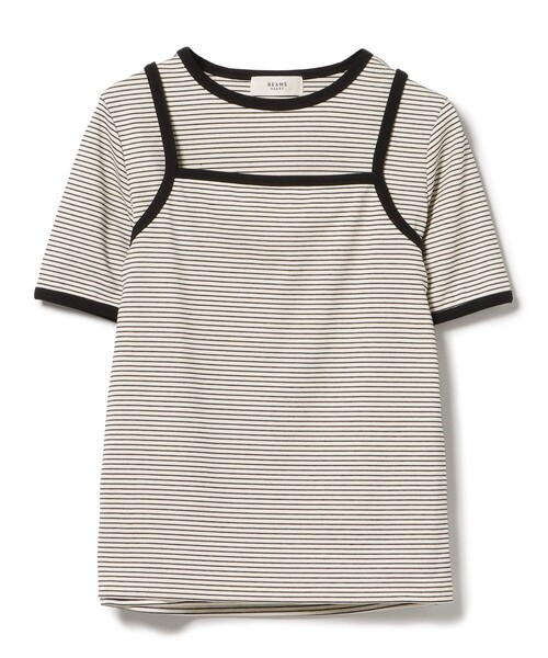 BEAMS HEART tシャツ ボーダーTシャツ × キャミソール（セット