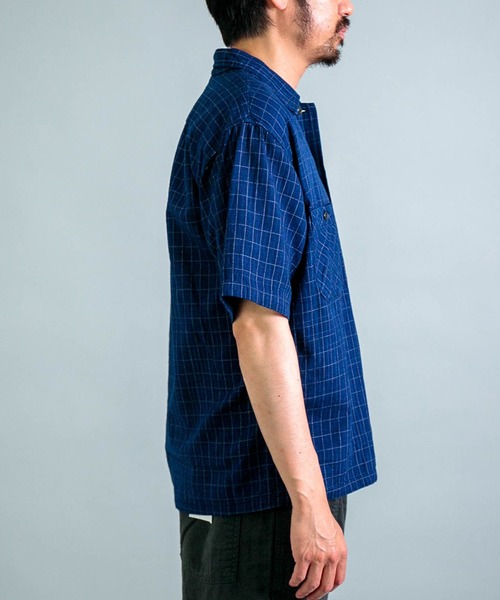 OMNIGOD シャツ 「 mens / オムニゴッド 」 インディゴ2重織