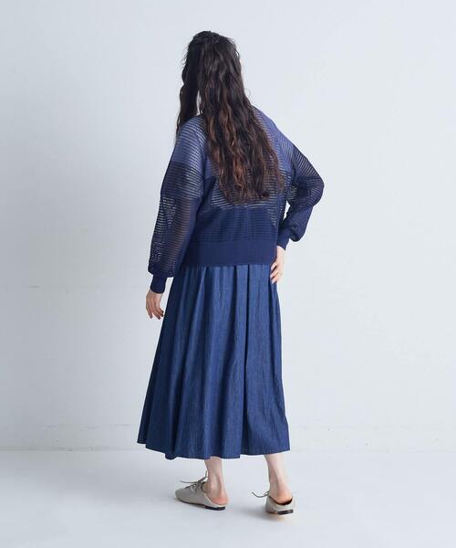 「conges payes ADIEU TRISTESSE」 ニットカーディガン FREE ブルー レディース conges payes ADIEU TRISTESSE 「conges TRISTESSE」 ニット