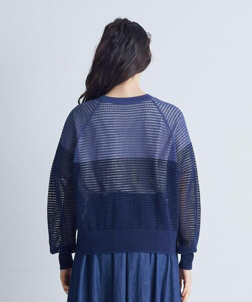「conges payes ADIEU TRISTESSE」 ニットカーディガン FREE ブルー レディース conges payes ADIEU TRISTESSE 「conges TRISTESSE」 ニット
