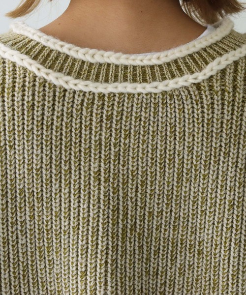 「HER CLOSET」 「SHE MO SHELLY」ニットカーディガン M ブルー レディース_画像9