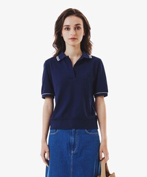 ラコステスキッパーポロシャツ　美品 LACOSTE ポロシャツ 「別注」「LACOSTE」 ボーダー スキッパー