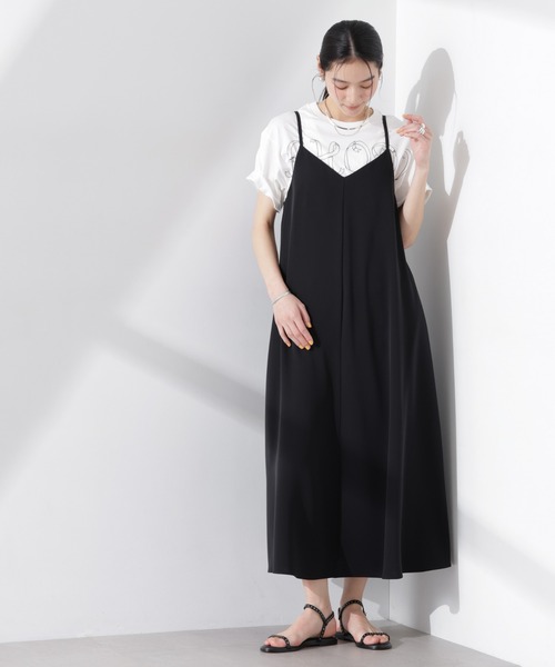 ワンピース フレアダブルクロスキャミワンピースの画像