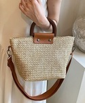 かごバッグ カゴバッグ 2way 配色切り替え...の詳細画像4