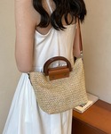 かごバッグ カゴバッグ 2way 配色切り替え...の詳細画像5