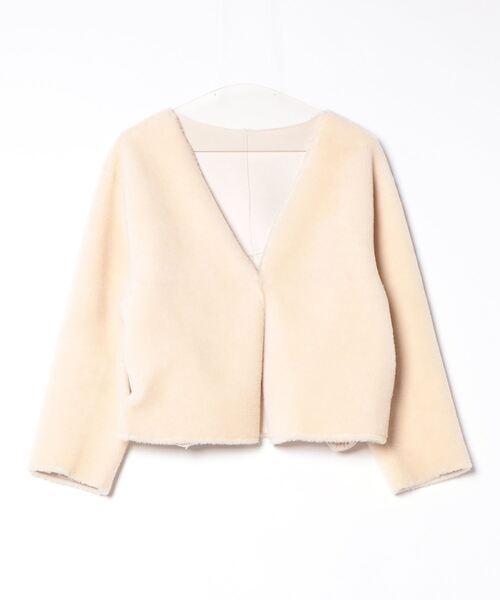 FRAY I.D（フレイ・アイディー） ノーカラージャケット 1 ベージュ