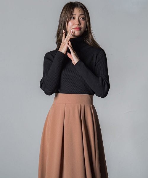 「QUEENS COURT」 タートルネックニット M レッド レディース_画像8