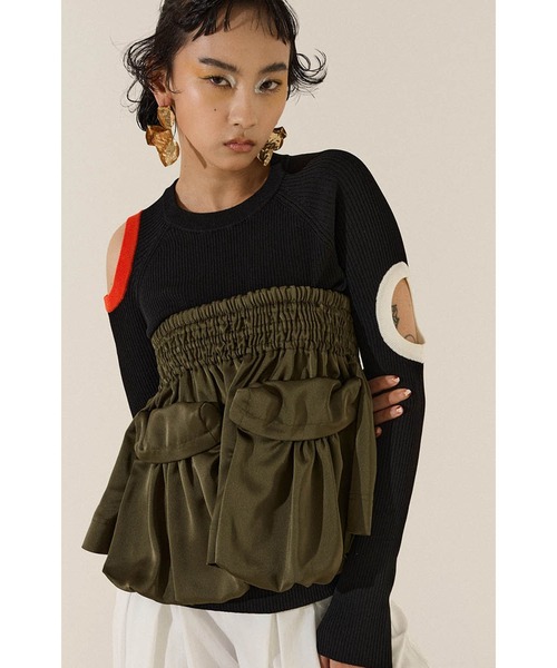 ニット セーター CIRCLE CUT KT TOP レディース
