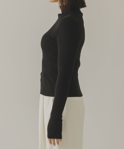 「rectangle」 タートルネックニット FREE 杢グレー レディース_画像9
