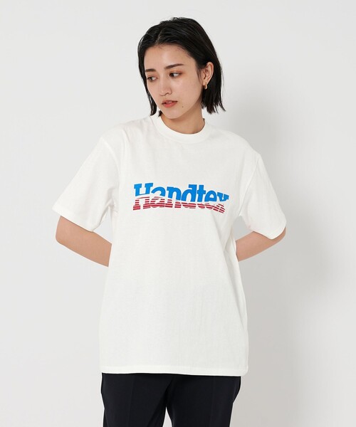 tシャツ 「HANDTEX/ハンドテックス」プリントロゴT レディース HANDTEX tシャツ 「別注」「HANDTEX」プリント Tシャツ