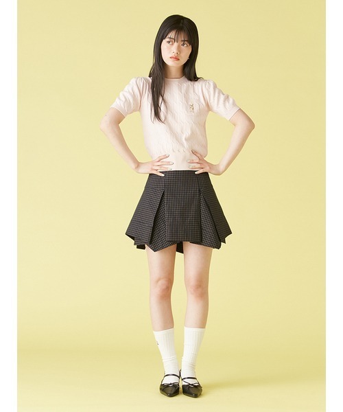 LILY BROWN ニット セーター Lily Bearケーブルニットプル