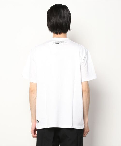「DESCENTE」 半袖Tシャツ S ホワイト メンズ