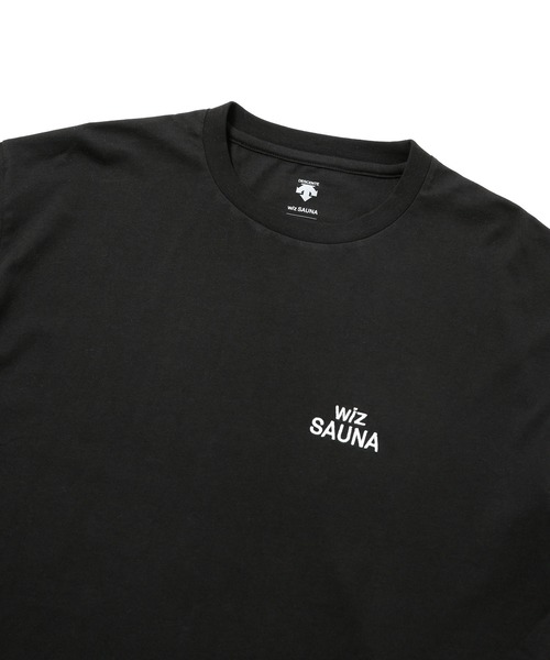 「DESCENTE」 半袖Tシャツ S ホワイト メンズ