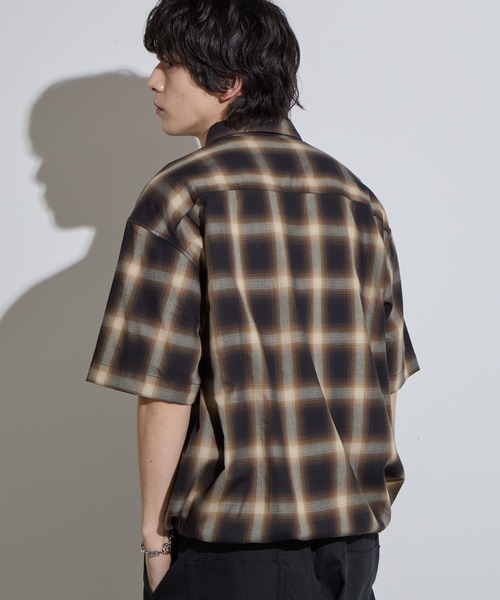 SLICK シャツ 「SLICK/スリック」Ombre Check Drawstring Shirt