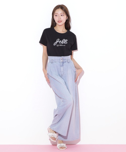 ジルスチュアート タックロゴTシャツ・マリアコンビカットソー カットソー・Tシャツ | IKG crossing