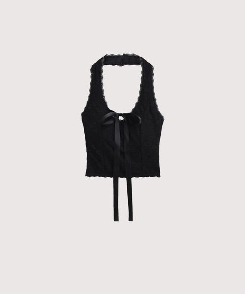 キャミソール Romantic Lace Halter Top