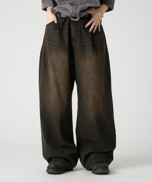 kutir ジーンズ ASSORTED TUCK BAGGY DENIM PANTS／アソート