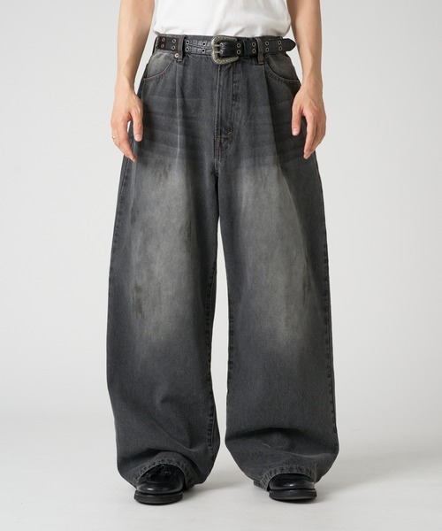 kutir ジーンズ ASSORTED TUCK BAGGY DENIM PANTS／アソート