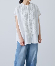 ブラウス シャツ リネンフリルフレンチワイドシャツ レディース｜ZOZOTOWN Yahoo!店