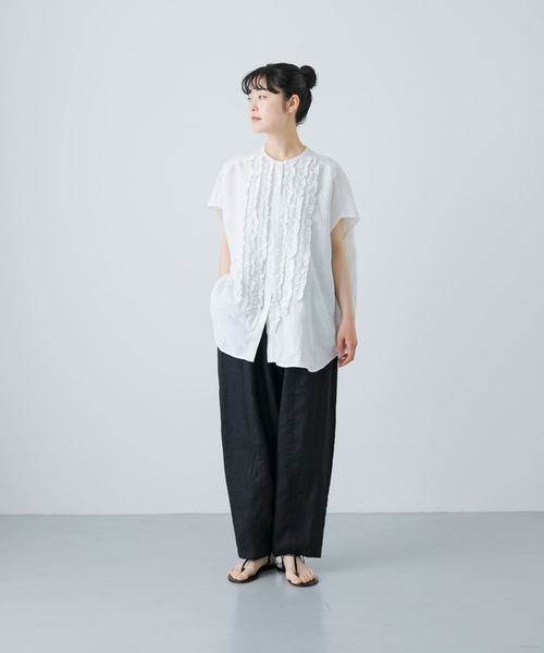 かぐれ　kagure リネン半袖ブラウス 楽天市場】リネンチュニックシャツ／かぐれ（kagure） : 丸井