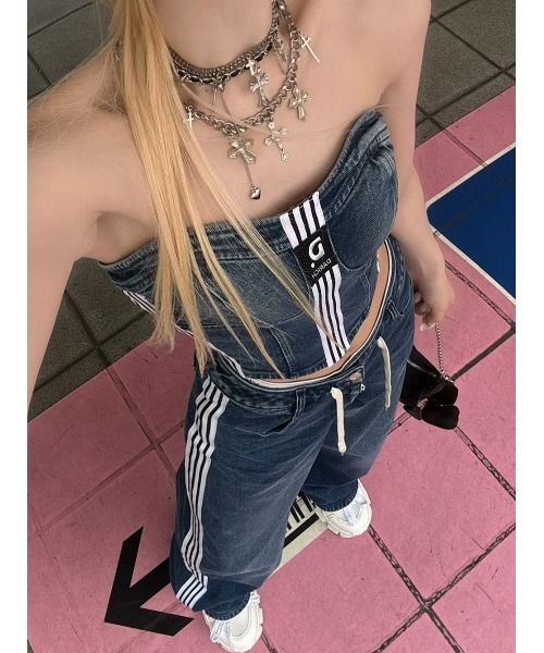 Darich（ダーリッチ） リメイクライクデニムベアトップ レディース