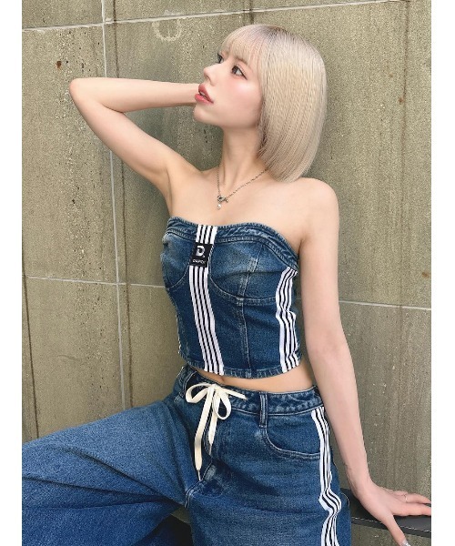 Darich リメイクライクデニムベアトップ レディース : ZOZOTOWN