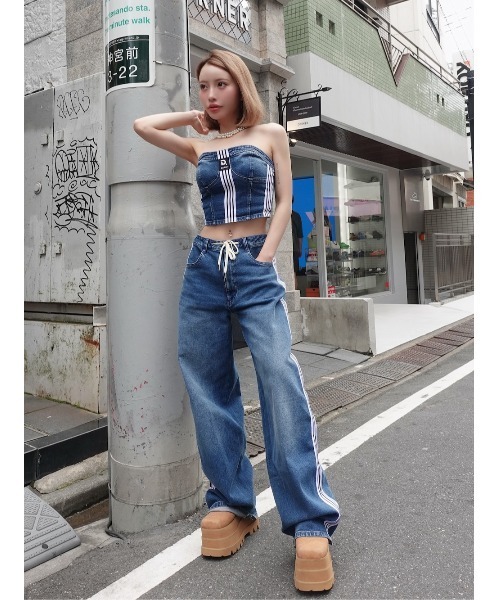 Darich リメイクライクデニムベアトップ レディース : ZOZOTOWN