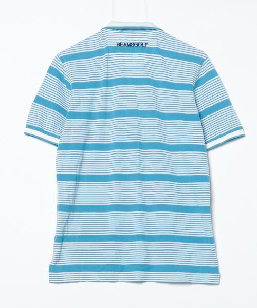 BEAMS GOLF ビームス ゴルフ 半袖 ポロシャツ M ブルー メンズ BEAMS - BEAMS GOLF ビームス ゴルフ 半袖 ポロシャツ 刺繍
