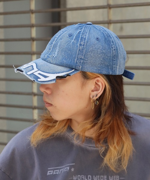 キャップ 帽子 PANQ/パンク 2023 FW DESTORYED CAPS RELEASE SOON