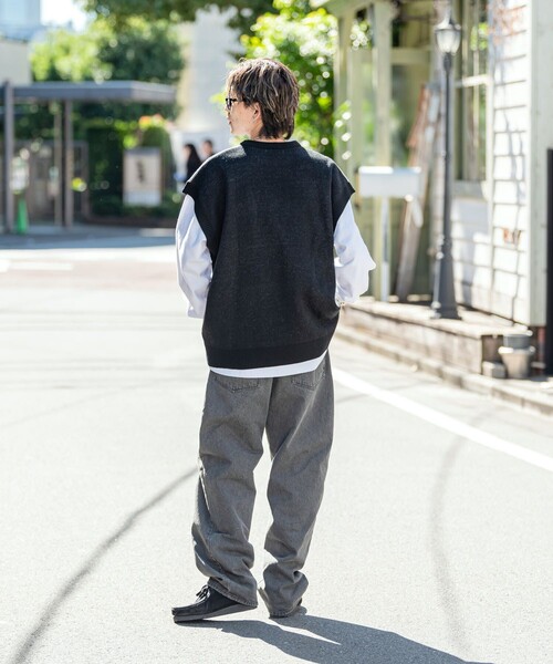 「U.S. POLO ASSN.」 ノースリーブニット SMALL ブラック メンズ