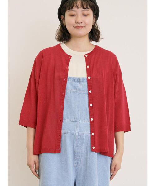 モール刺繍カーディガン   七分袖カーディガン カーディガン レディース 華やか 花刺繍 レース 七分袖 シアー