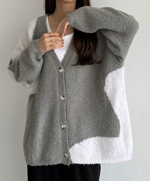 callautia（カラウティア） ニットカーディガン LARGE ブラック