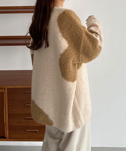 callautia（カラウティア） ニットカーディガン LARGE ブラック