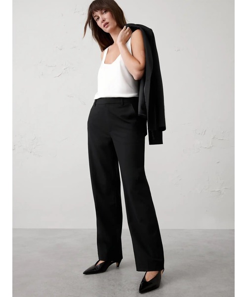 パンツ BANANA REPUBLIC FACTORY STORE　　ストレートハイライズスカルプテッドパンツ レディースの画像