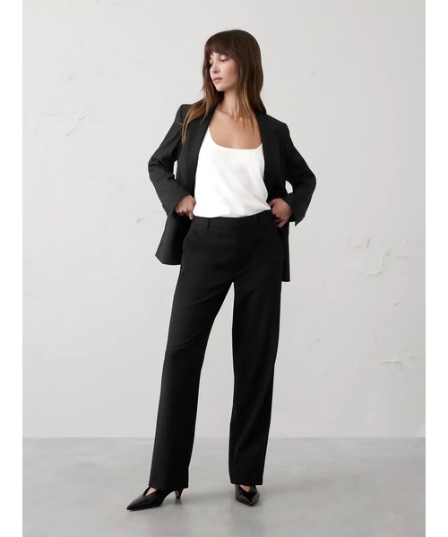パンツ BANANA REPUBLIC FACTORY STORE　　ストレートハイライズスカルプテッドパンツ レディースの画像