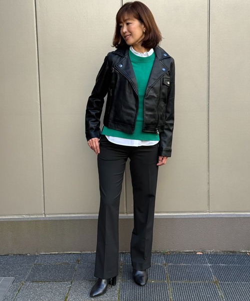 パンツ BANANA REPUBLIC FACTORY STORE　　ストレートハイライズスカルプテッドパンツ レディースの画像