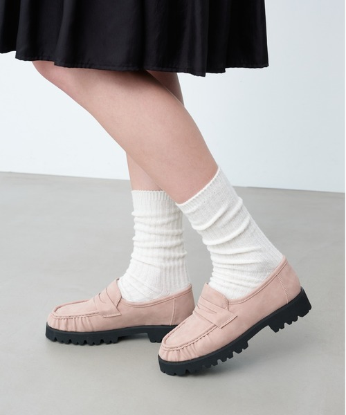 Launa lea（ラウナレア） ローファー 「25秋冬」厚底ギャザー