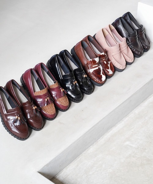 Launa lea（ラウナレア） ローファー 「25秋冬」厚底ギャザー