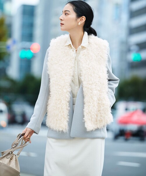 23区　SLOW フェイクファー ジレ 23区（ニジュウサンク） コート アウター 「SLOW/一部店舗限定