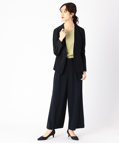 「COMME CA ISM」 ノーカラージャケット SMALL ホワイト レディース