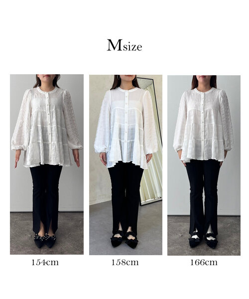 「prose verse」 長袖チュニック MEDIUM オフホワイト レディース