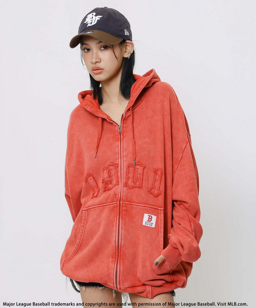 BACK TO THE FIELD パーカー 「MLB」ZIPビッグフーディー レディース