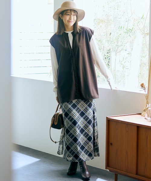 「slattgir」 「kawasho」ノースリーブトップス M ライトベージュ レディース_画像5