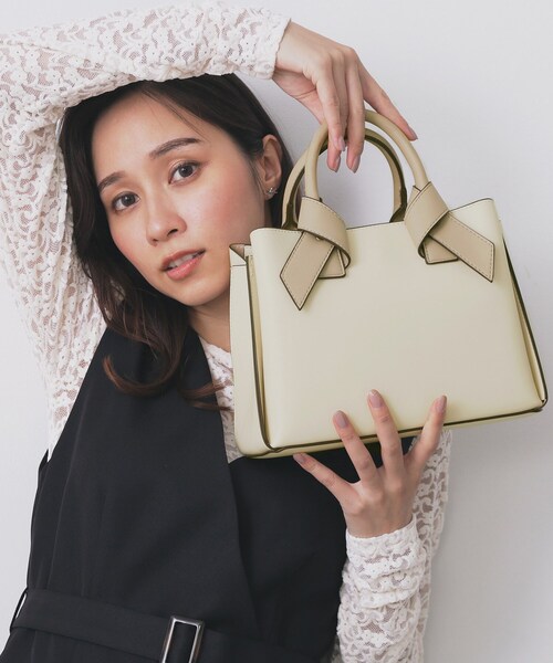 index（インデックス） トートバッグ 「2WAY」リボンハンドルミドル