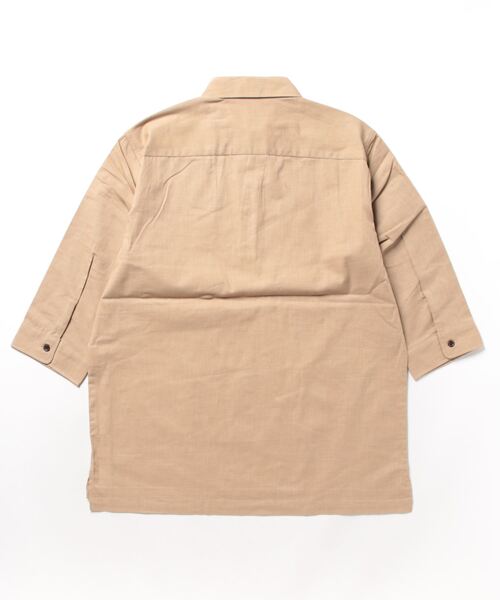 「RATTLE TRAP」 7分袖シャツ M ベージュ メンズ_画像2