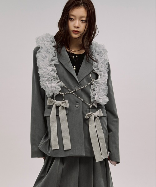 Ezick ジャケット テーラードジャケット back tuck jacket バック